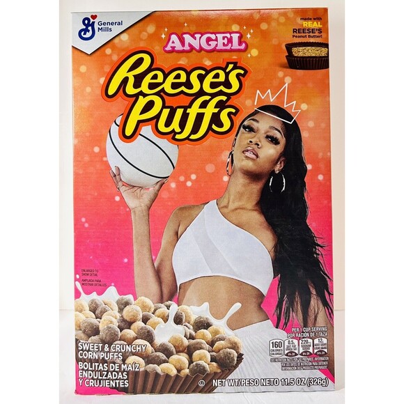 Angel Reese CHICAGO SKY -WNBA Reeses Puffs Cereal LIMITED EDITION. 11.5oz 1 Box - Picture 2 of 2